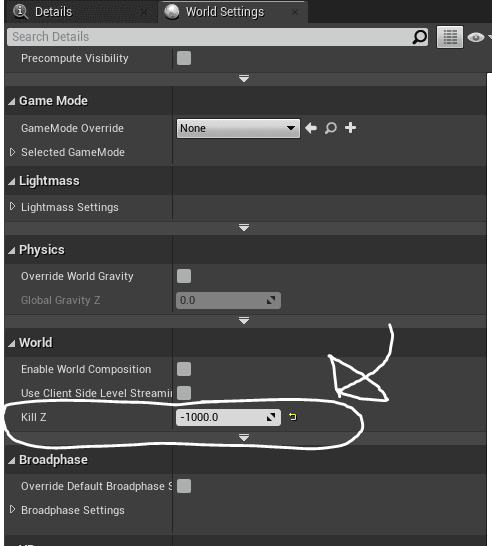 The KillZ Variable in World Settings