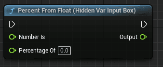 An Unreal Blueprint Node with a hidden Input Variable