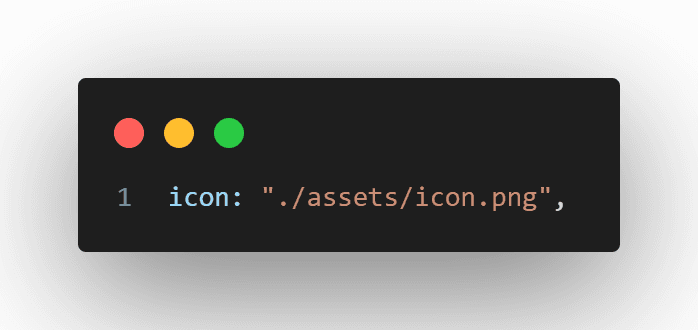 icon in app.config.js