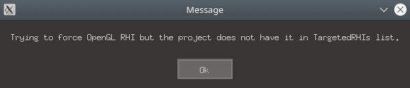 Enable OpenGL, and disable Vulkan, in Unreal Engine 4.25